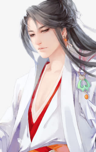 古风立绘忧伤男子免抠