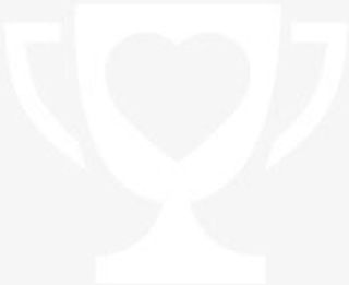 手绘爱心白色奖杯免抠