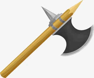 手绘斧头游戏道具免抠