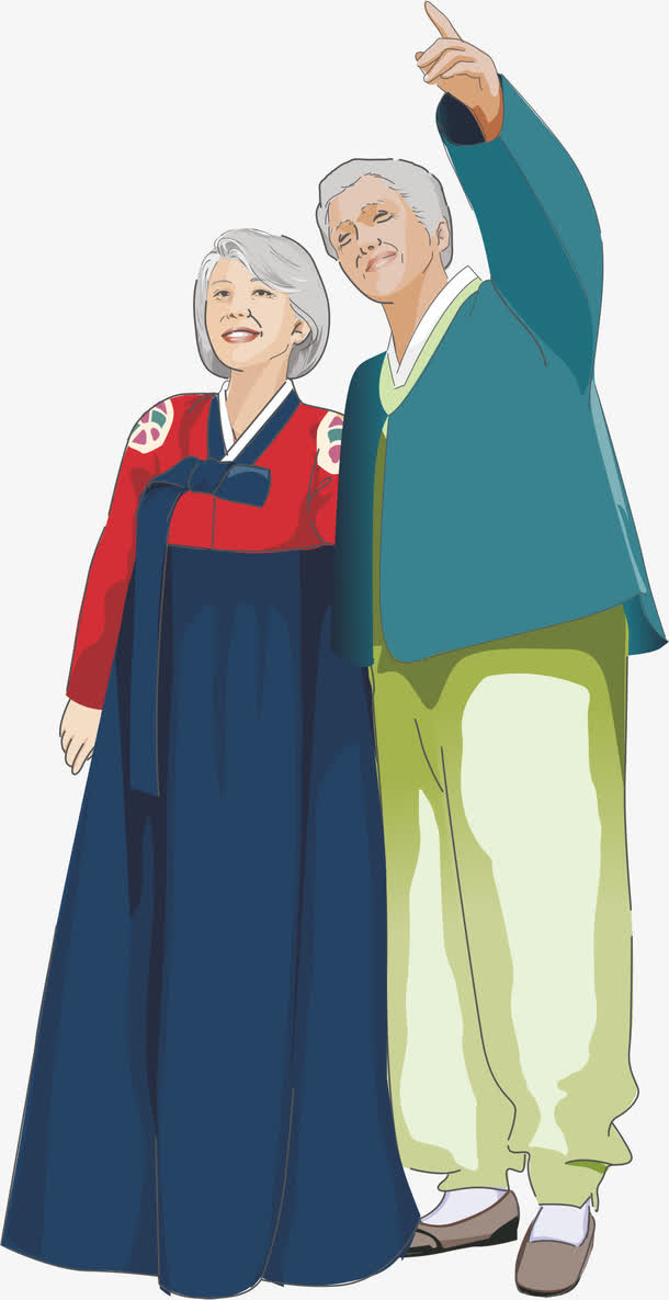 健康老人免抠