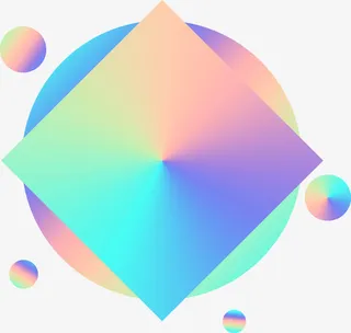 时尚渐变蒸汽波风格装饰图案免抠