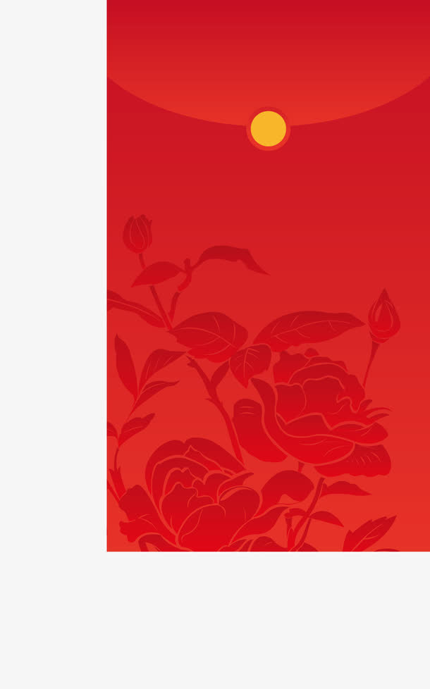 打开的浮雕红包免抠