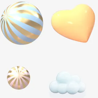 立体,C4D球体免抠