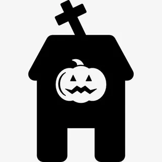 南瓜万圣节教堂图标免抠