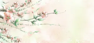 手绘花瓣梦幻黄色banner背景高清