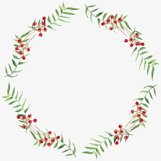 圣诞节精美花环边框免抠