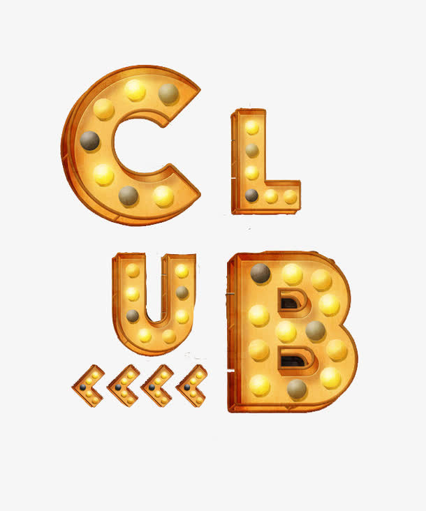 CLUB灯效免抠