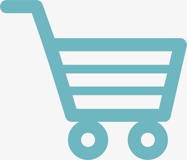 蓝色购物车设计图标免抠