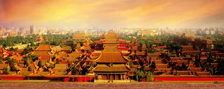 黄色古建筑背景高清