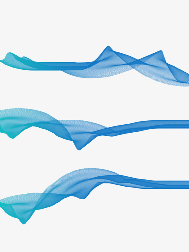 线变科技感波浪线条免抠