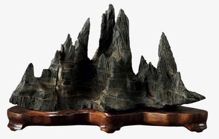 高山流水灵璧石免抠图片免抠