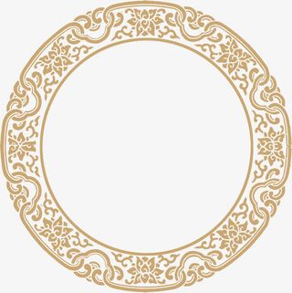 创意合成复古花纹盘子免抠