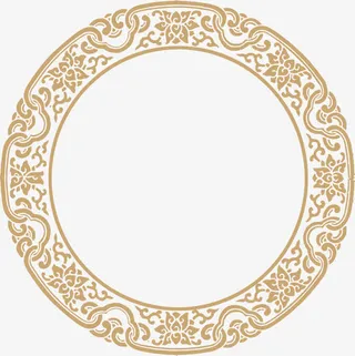 创意合成复古花纹盘子免抠