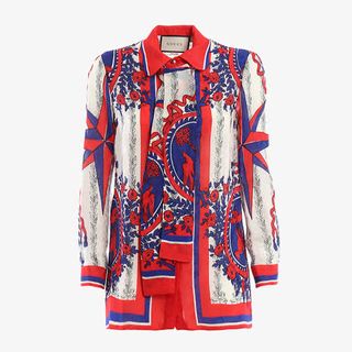 印花粘胶混纺衬衫免抠