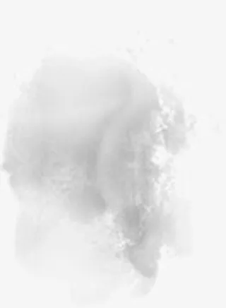 灰色团簇乌云设计水墨免抠