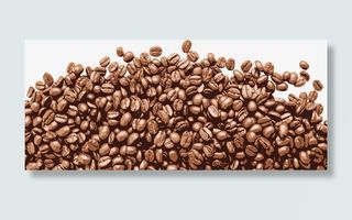 手绘棕色咖啡豆咖啡免抠