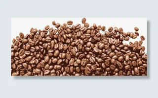 手绘棕色咖啡豆咖啡免抠