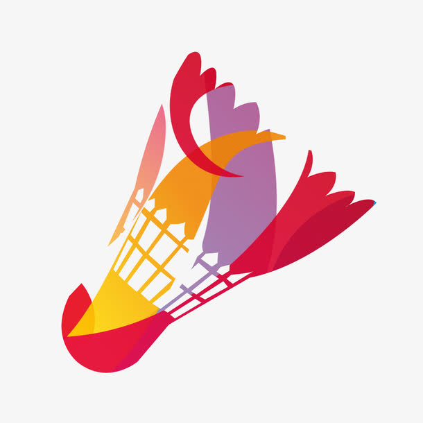 彩色羽毛球免抠