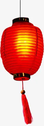 红色古典灯笼装饰免抠