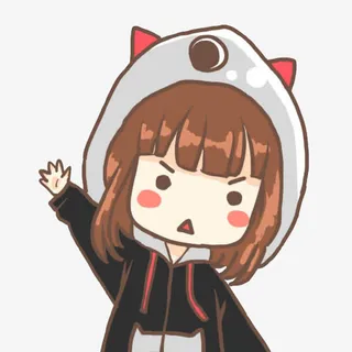 招手的小女孩免抠