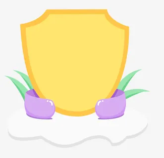 创意扁平合成手绘盾牌形状免抠