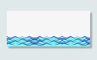 手绘蓝色水波纹免抠