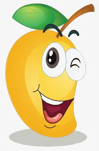 卡通芒果表情免抠