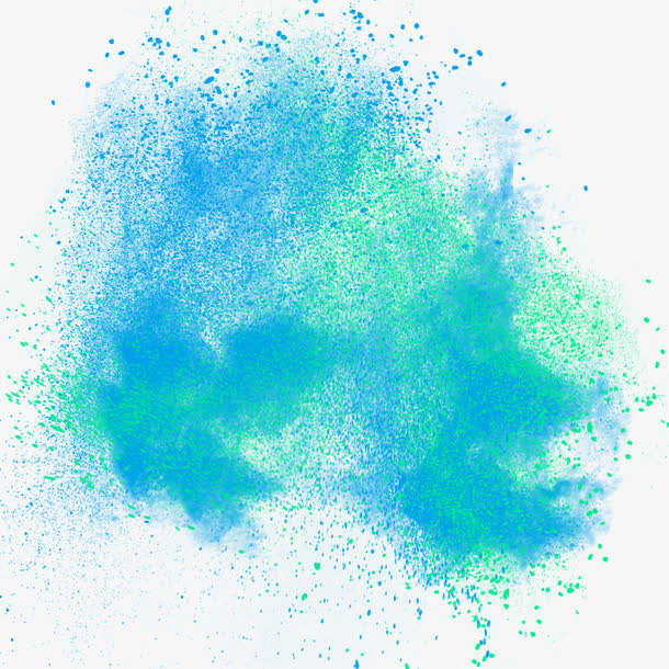 蓝绿彩色磨砂免抠图案免抠
