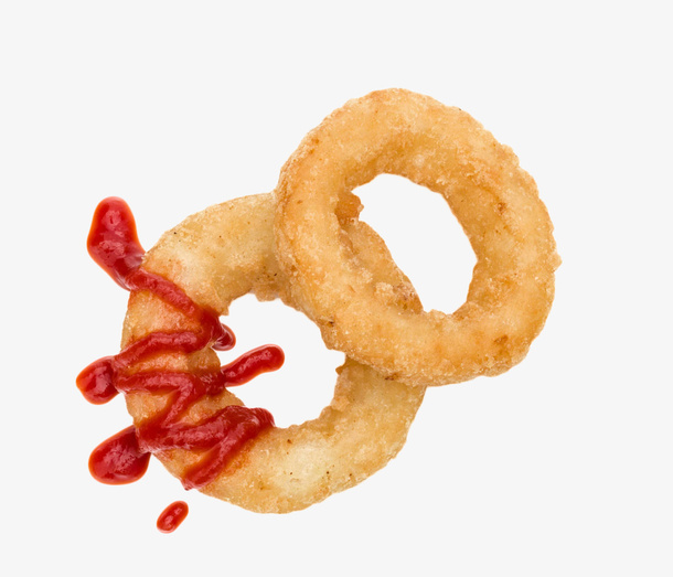 辣椒酱美味油炸鱿鱼圈免抠