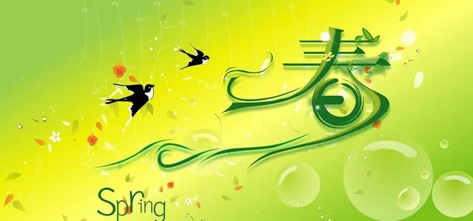 春天燕子小花小鸟背景高清另类其他背景