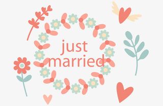 婚礼标签矢量素材免抠