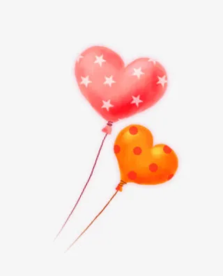 精美心形气球免抠