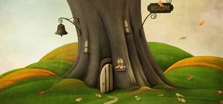 天猫卡通童趣绿色母婴背景海报高清