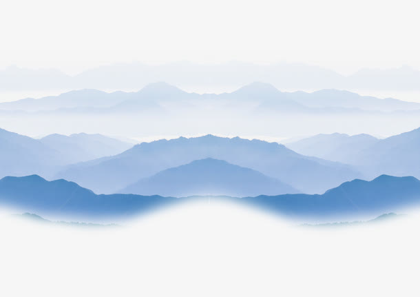 蓝色山脉免抠