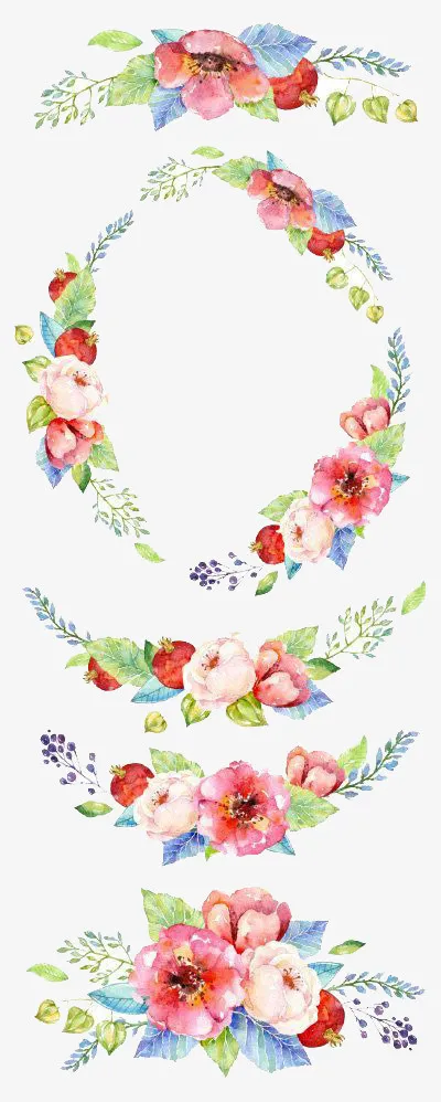 手绘鲜花免抠