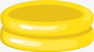 黄色立体卡通充气游泳池免抠