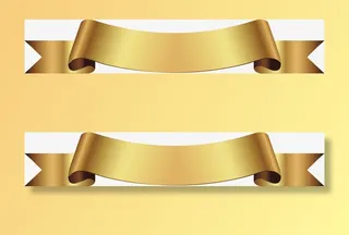 矢量金丝带免抠