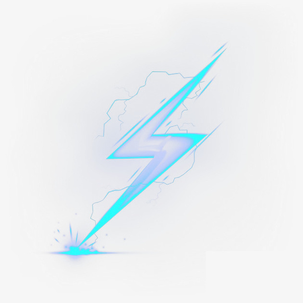 蓝色的闪电免抠