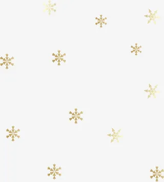 金色闪耀雪花免抠