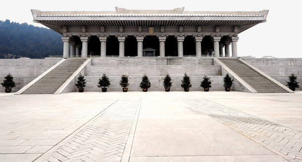黄帝陵房屋建筑图免抠