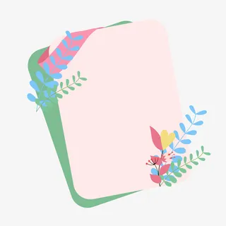 边框手绘边框植物边框装饰元素免抠