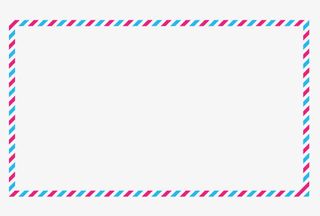 彩色条纹长方形边框免抠