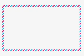 彩色条纹长方形边框免抠