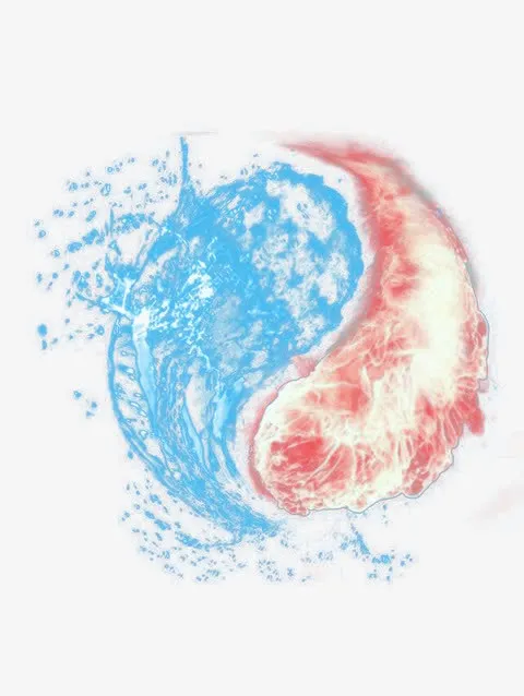 水火阴阳效果图片免抠