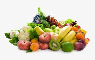 堆成小山丘的果蔬素材免抠