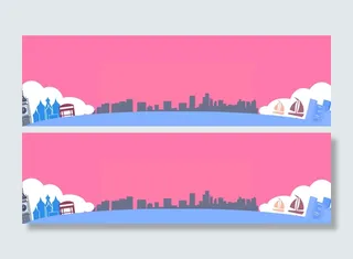 卡通城市建筑高清