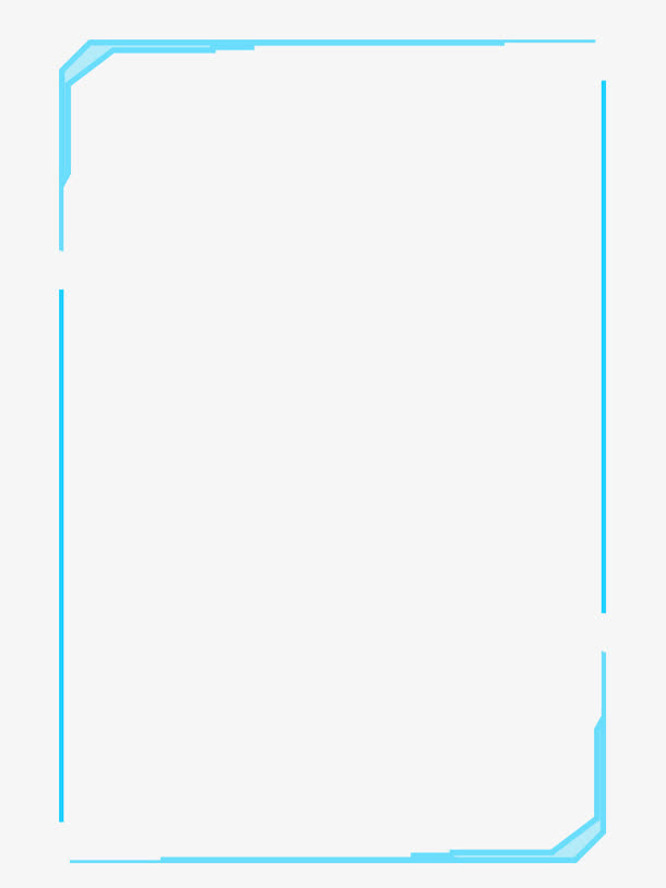 蓝色科技免抠边框免抠