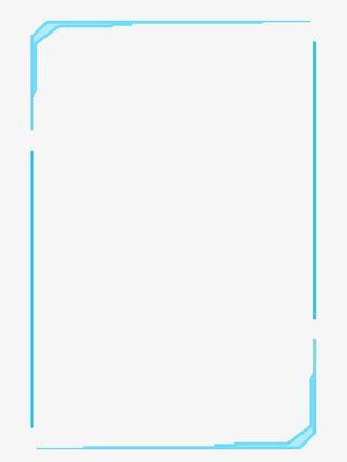 蓝色科技免抠边框免抠