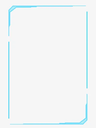 蓝色科技免抠边框免抠