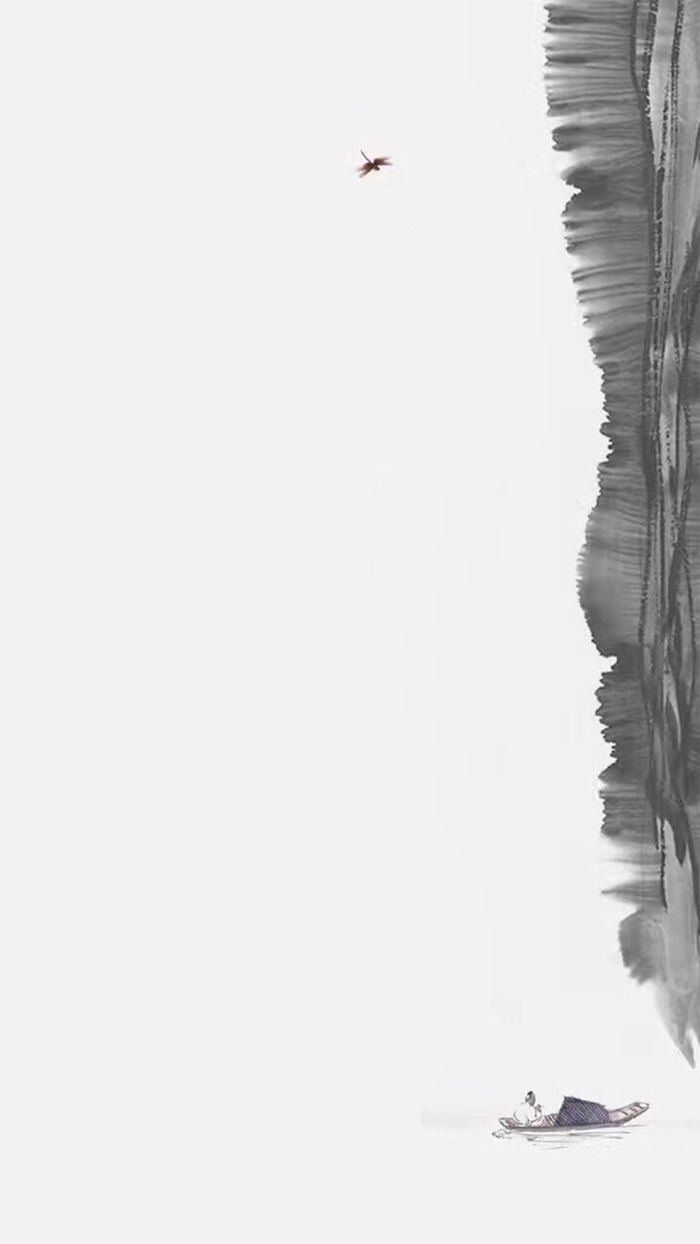 中国水墨芭蕉叶简约广告高清